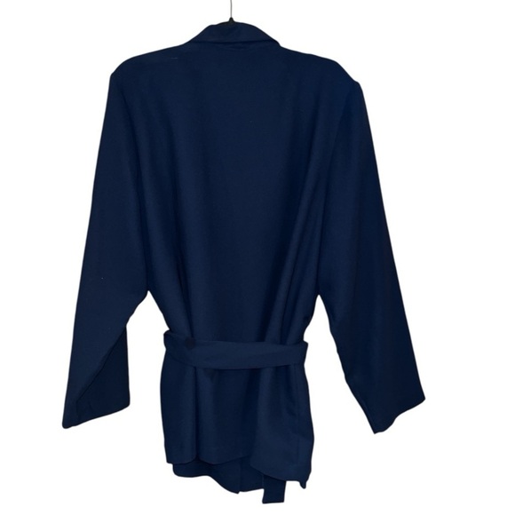 Ashley Stewart belted blouse size 20W blue button down plus size 2X business - Picture 4 of 7